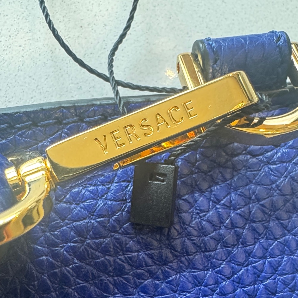Versace Blue Medusa Leather Clutch Wristlet NWT with Dust Bag - Picture 5 of 7